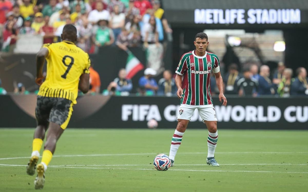Thiago Silva em ação pelo Fluminense em pártica contra o Borussia Dortmund, pelo Mundial de Clubes (Foto/Marcelo Gonçalves/FFC)