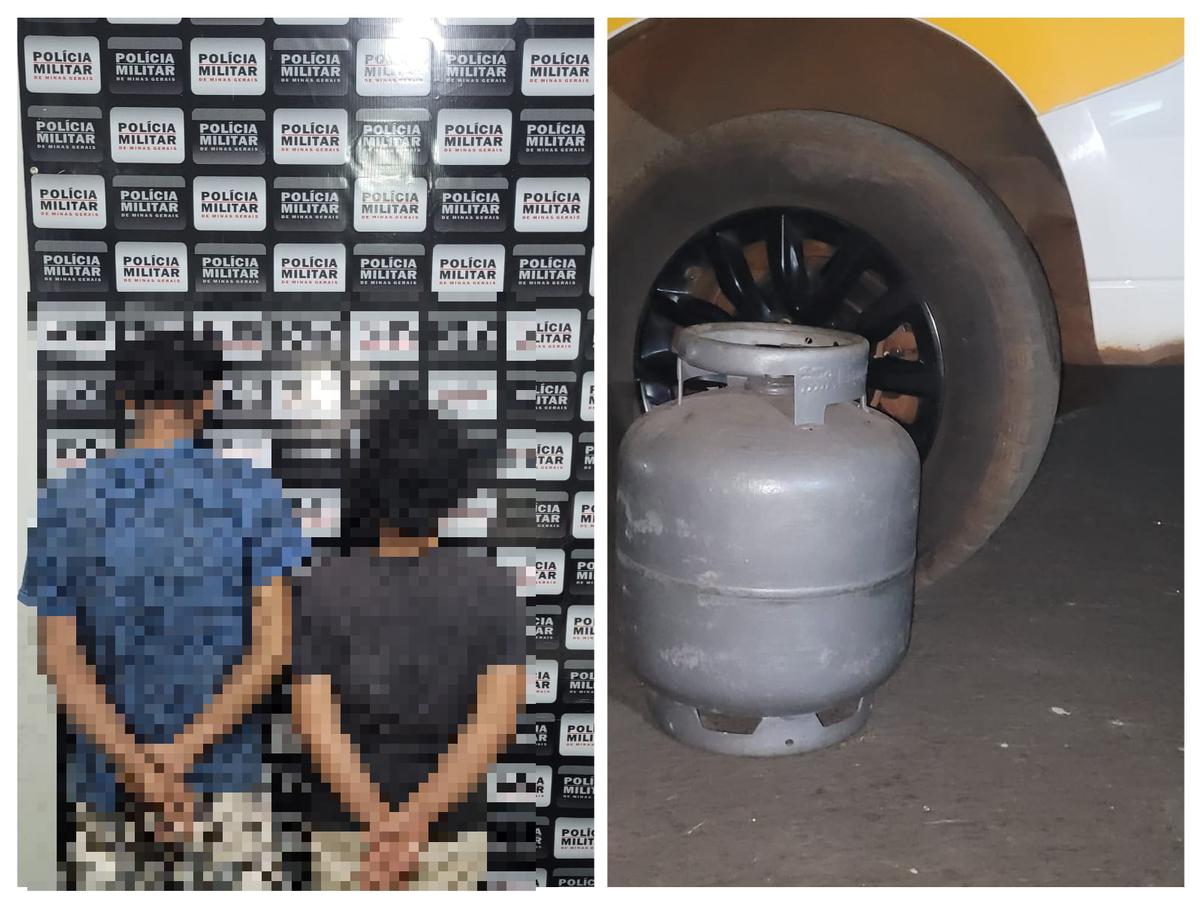 Botijão furtado foi encontrado na residência do casal (Foto/Divulgação)