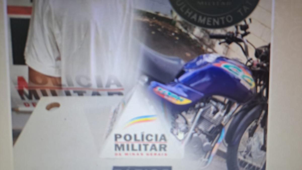 A moto utilizada para as entregas foi apreendida e removida ao pátio. (Foto/Divulgação)