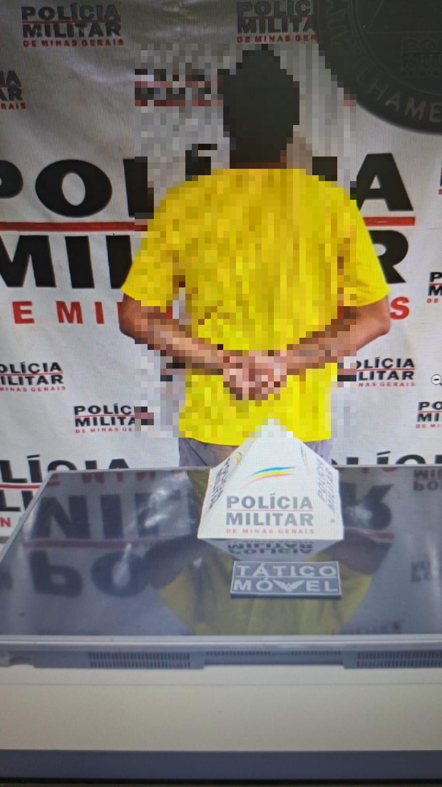 O material recuperado e o indivíduo foram encaminhados para a Delegacia de Plantão, onde ficaram à disposição da Justiça. (Foto/Divulgação)