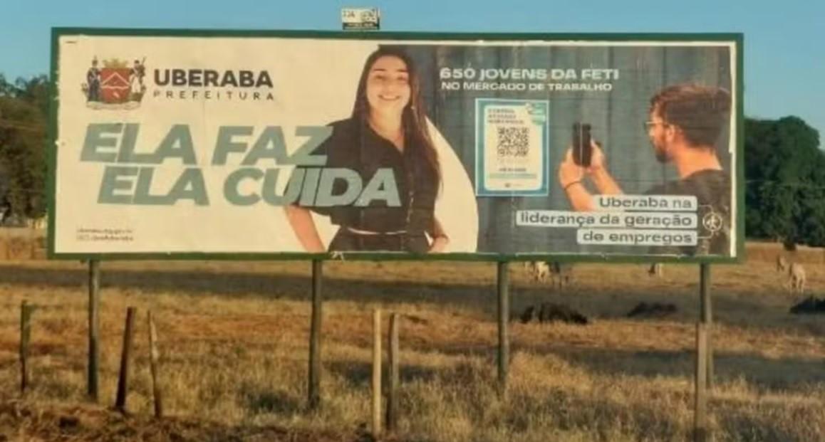 A primeira ação contra a campanha publicitária da Prefeitura “Ela Faz, Ela Cuida” alegou propaganda eleitoral extemporânea, mas a Justiça entendeu que se tratava de anúncio institucional (Foto/Reprodução)