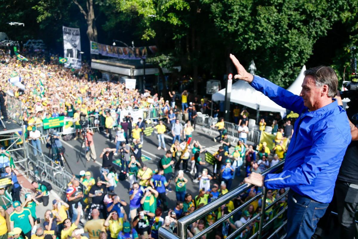 Bolsonaro discursou na Avenida Paulista, em ato mais um ato organizado pelo pastor Silas Malafaia (Foto: AFP or licensors)