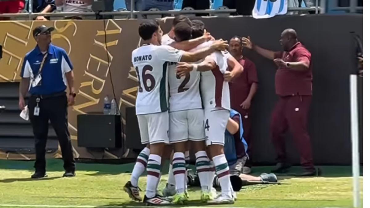 O Fluminense agora aguarda por Manchester City ou Al-Hilal nas quartas de final (Foto/@daznfootball)