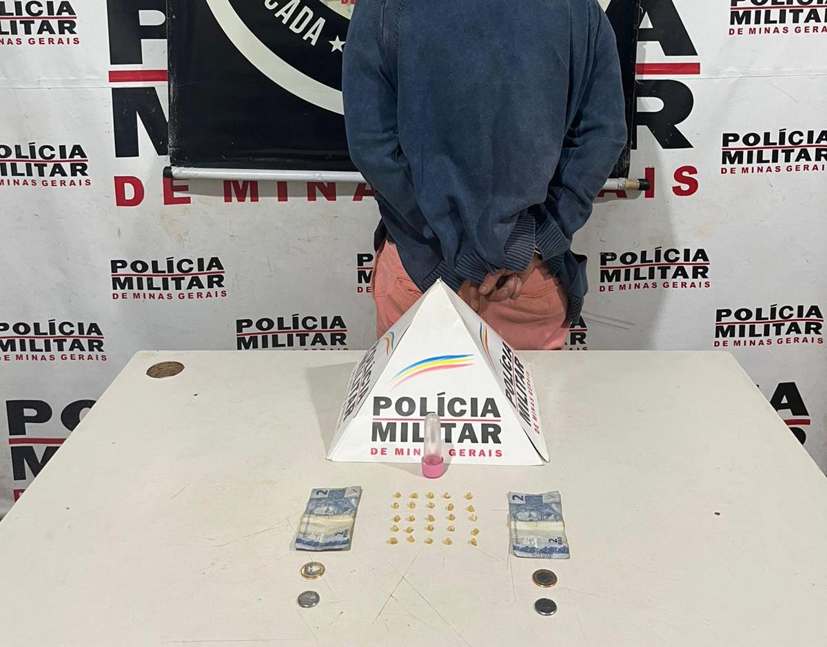 Após monitoramento e diligências, o homem foi abordado e revistado. (Foto/Divulgação)
