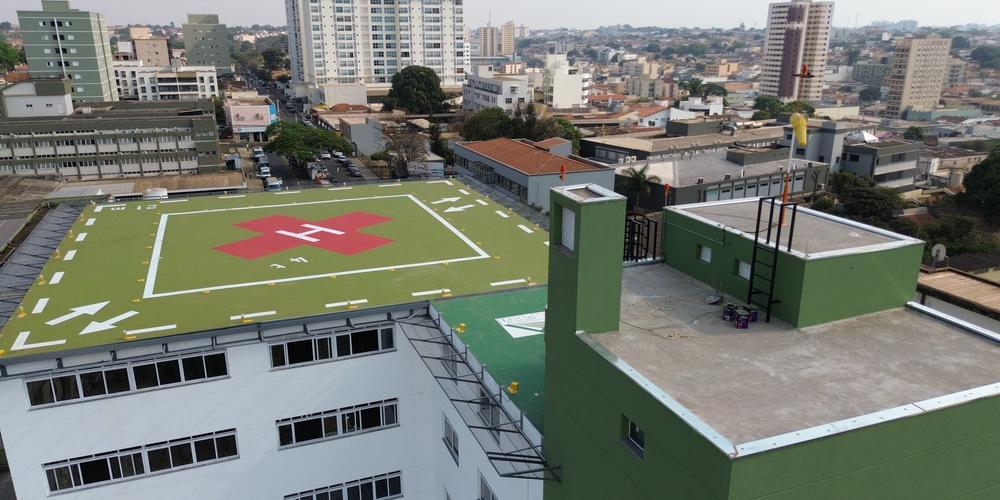 Pronto há cerca de um ano, o Heliponto ainda não foi inaugurado em virtude de pendências burocráticas, que agora estariam solucionadas (Foto/Luiz Gustavo Rezende)