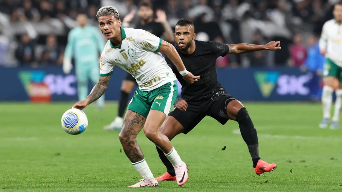 Sem Paulinho, Estêvão e possivelmente sem Richard Rios (Foto), o Palmeiras volta a disputar o Campeonato Brasileiro (Foto/Agência Futebol Interior)