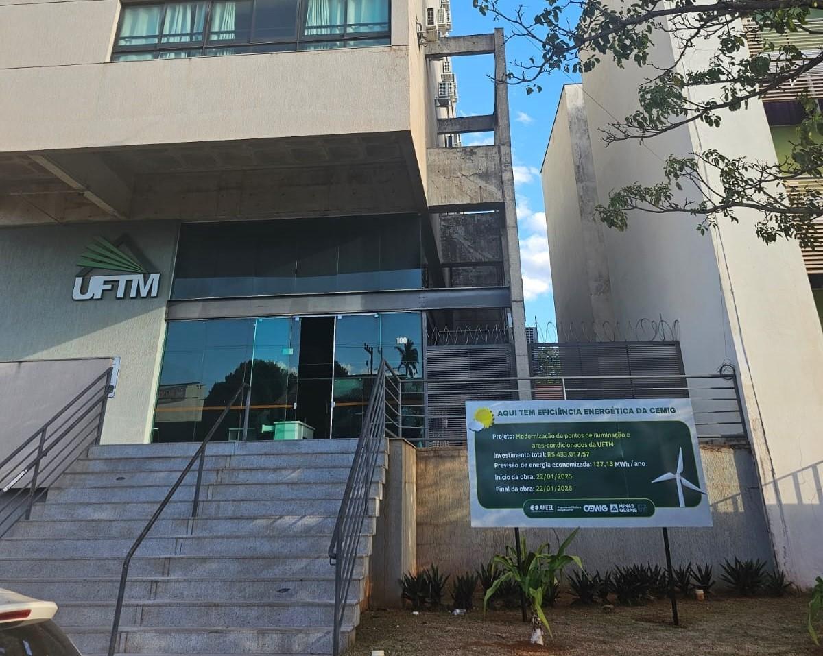 Por meio do edital, a UFTM foi beneficiada com a modernização da iluminação e do sistema de condicionamento ambiental em três prédios. (Foto/Divulgação)