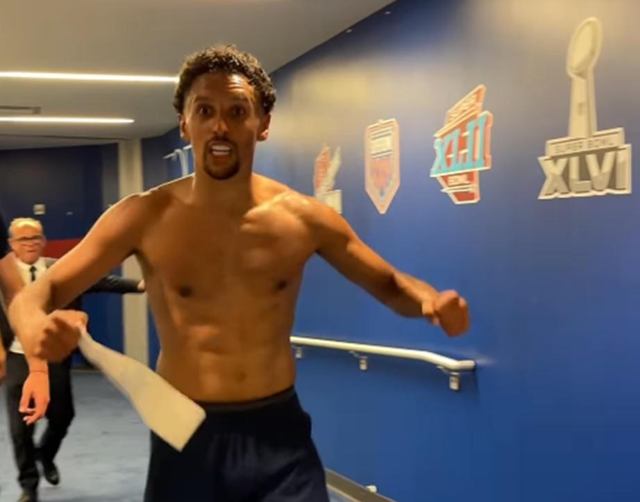 Marquinhos, após o jogo, comemorou muito a vitória sobre o Real Madrid (Foto/Instagram/Real Madrid)