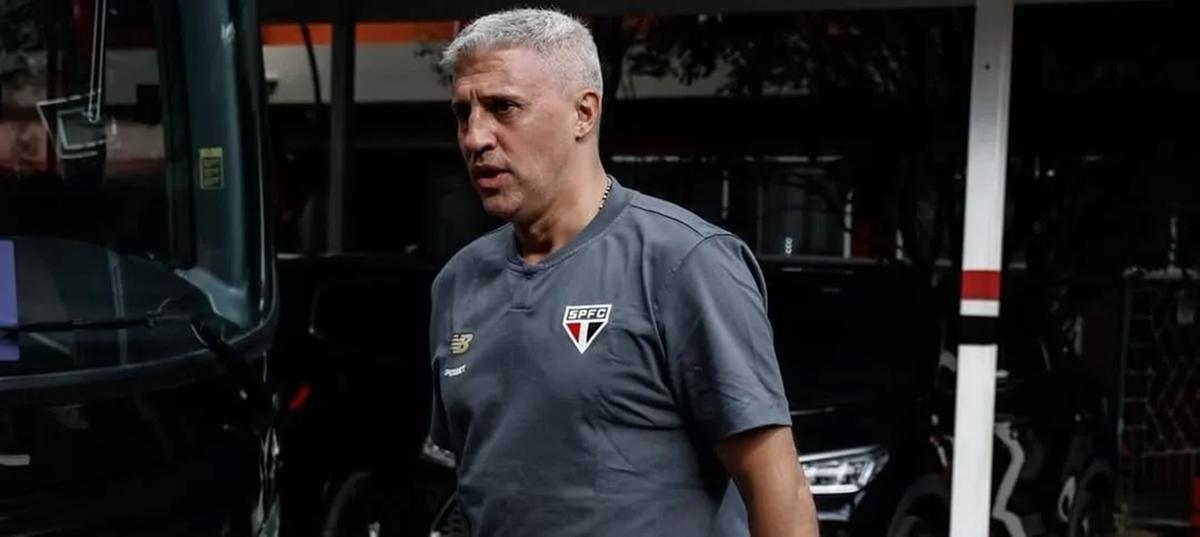 Crespo volta a treinar o São Paulo. (Foto/Rubens Chiri/SPFC)