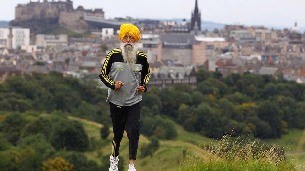 Fauja Singh morreu aos 114 anos após ser atropelado por um carro, na segunda-feira (14) (Foto/Reprodução)