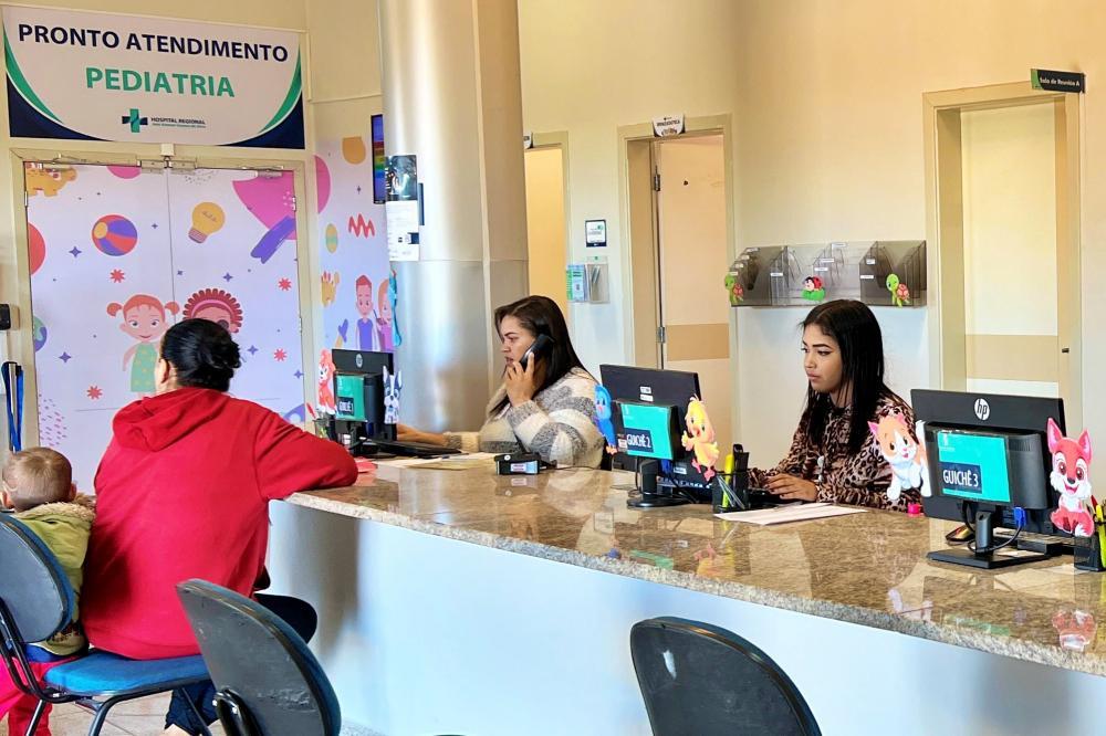 O pronto atendimento do Hospital Regional atende casos de pediatria de média complexidade, ficando os mais graves para o Hospital de Clínicas (Foto/Divulgação)