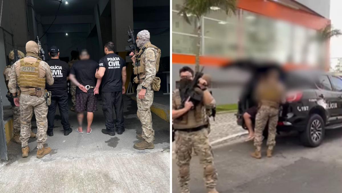 Homem foi cercado em um condomínio à beira-mar em Praia Grande (SP) (Foto/PCMG/Divulgação)