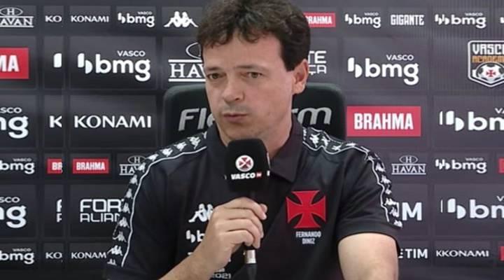 Fernando Diniz quer tirar o Vasco de perto da zona da degola. (Foto/CRVG)