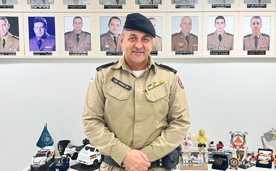 Coronel PM Rodrigo Wolf, comandante da 5ª Região Integrada de Segurança Pública, em Uberaba (Foto/Joanna Prata)