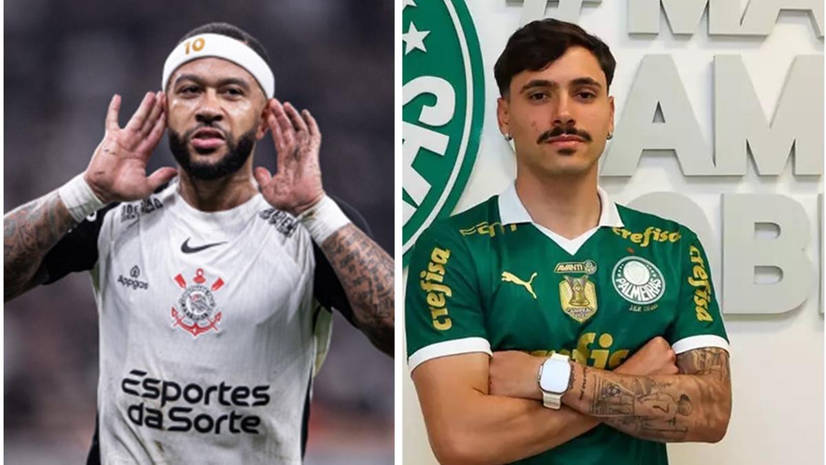 Memphis Depay e Mauricio serão os responsáveis em fazer Corinthians e Palmeiras jogarem bola (Foto/Montagem)