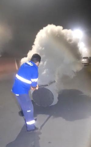 Segundo os Bombeiros, o fogo pode ter começado em uma área de pastagem na mesma linha da tubulação, onde havia processo erosivo que deixou a rede exposta (Foto/Reprodução)