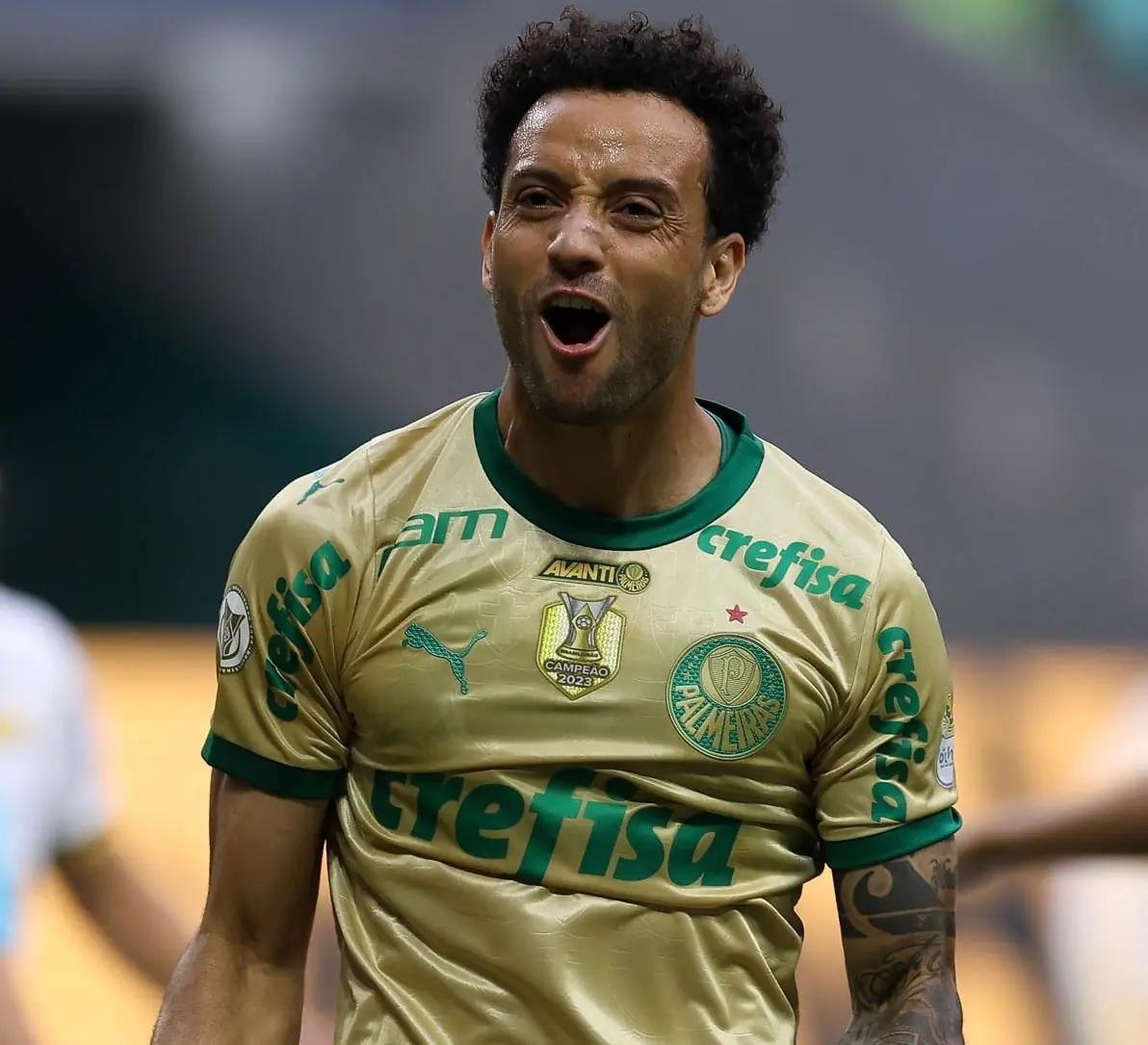 Em contra ataque mortal, Felipe Anderson finalizou com precisão e deu vitória ao Palmeiras (Foto/Cesar Greco/Palmeiras)