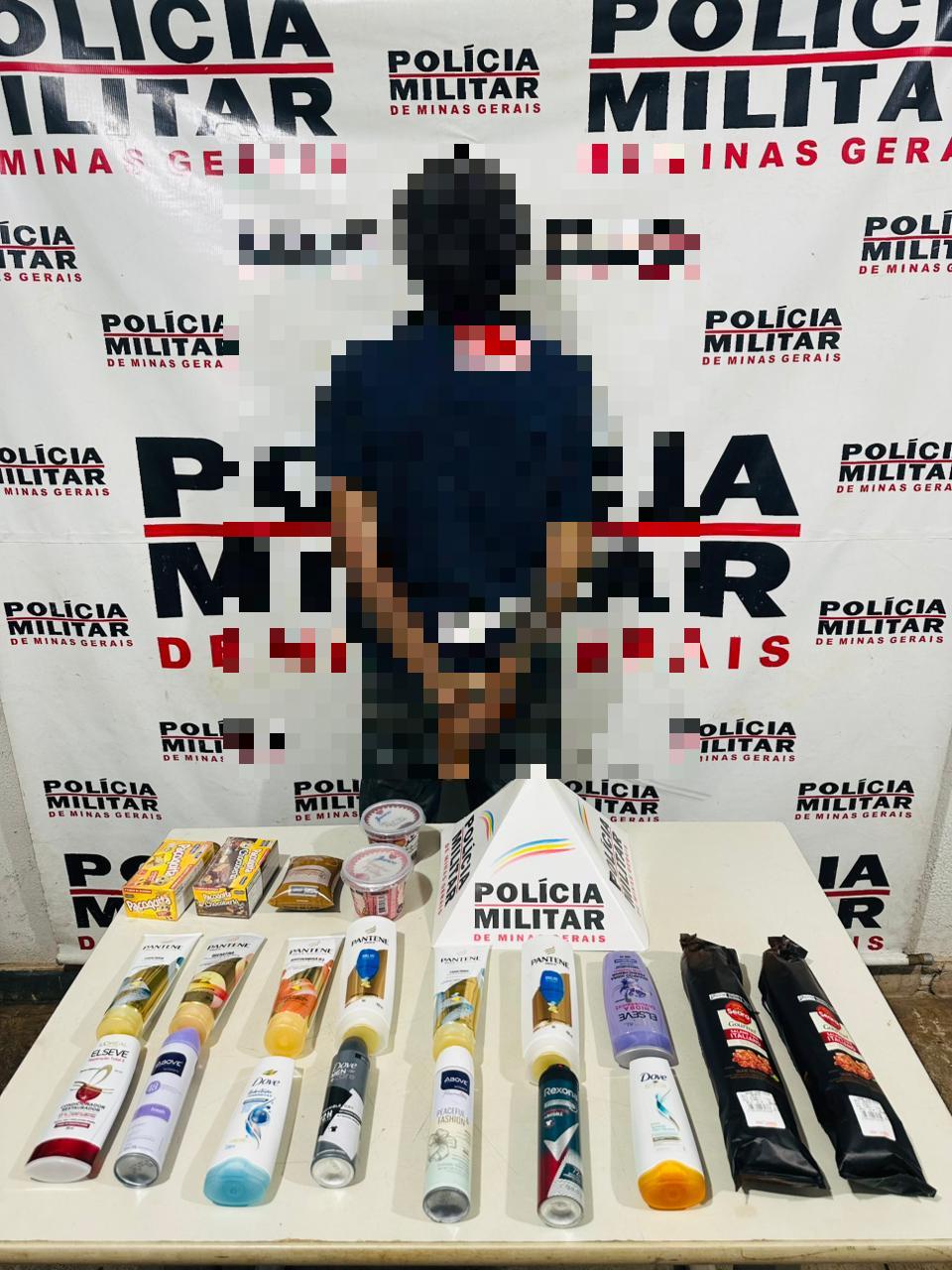 Todo o material furtado foi recuperado e devolvido ao estabelecimento. (Foto/Divulgação)