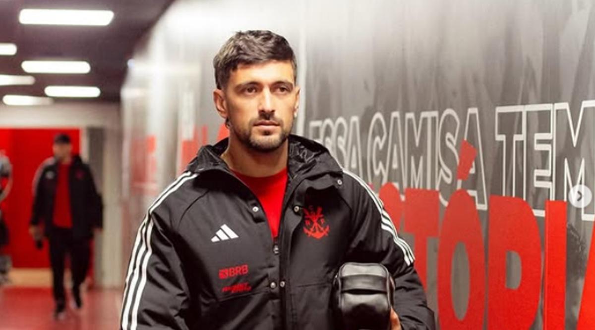 Arrascaeta marcou mais uma vez. O uruguaio está jogando o fino da bola (Foto/Instagram/Flamengo)