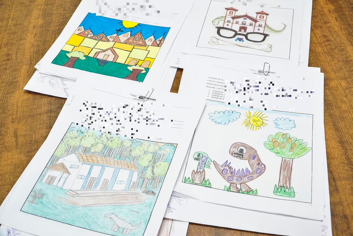 Os desenhos vencedores do concurso (Foto/Divulgação)