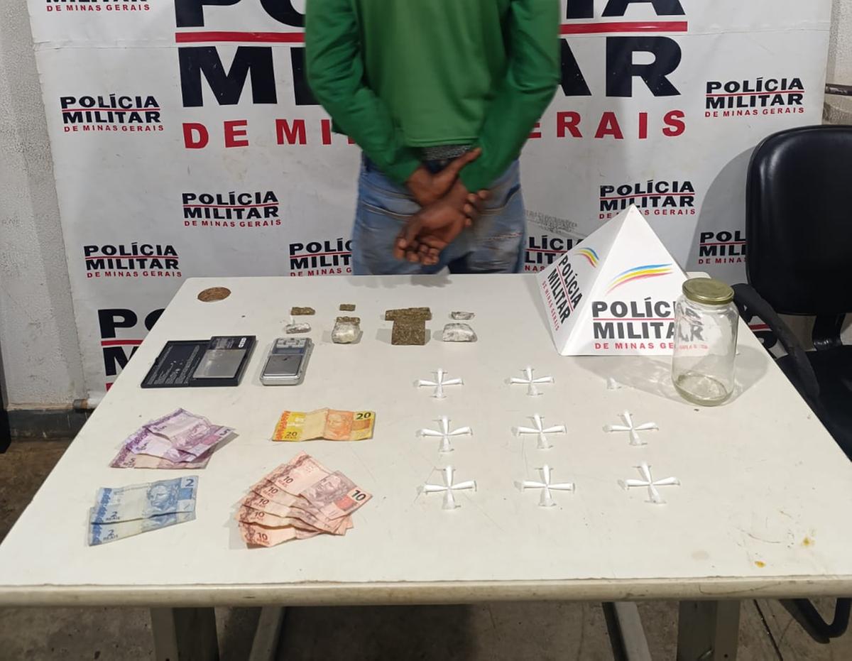 Suspeito monitorado por tornozeleira é capturado com drogas. (Foto/Divulgação)