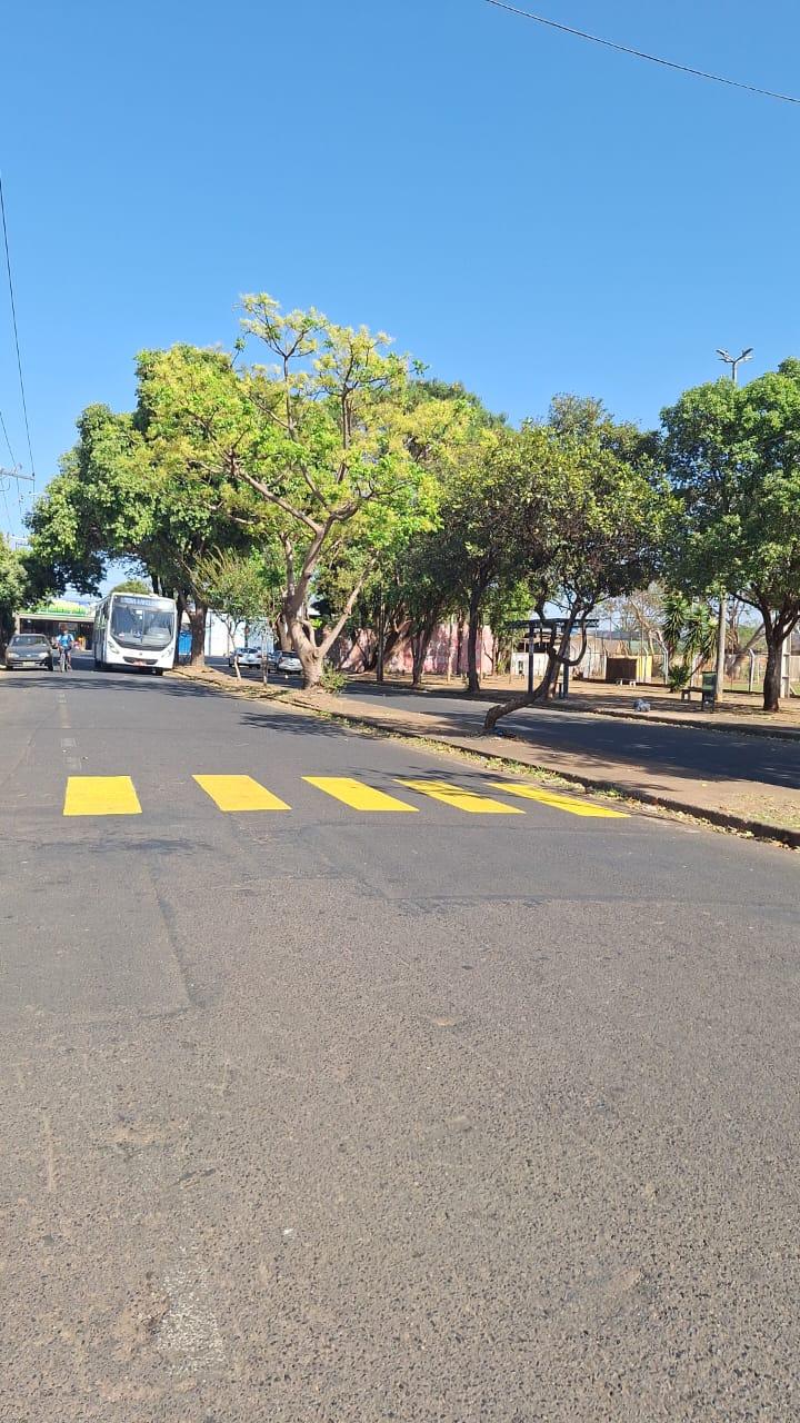 Faixa teria sido pintada pelos próprios moradores da região (Foto/Leitor JM)