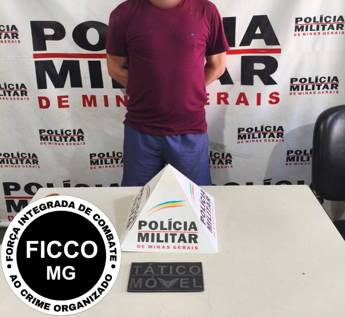 Em ação conjunta com a Equipe Tático Móvel, o GEPAM e o Serviço de Inteligência da 5ª Região da Polícia Militar, efetuou a prisão do indivíduo de alta periculosidade (Foto/Divulgação)