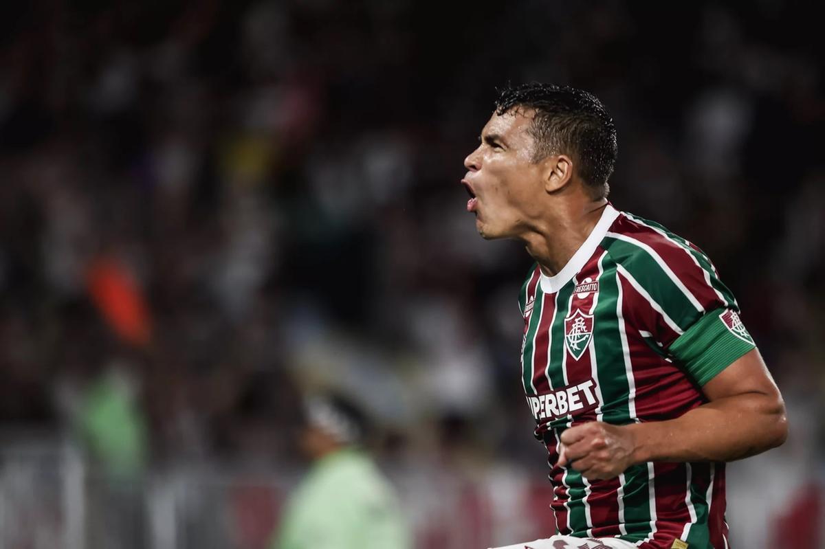 Thiago Silva saiu como herói do jogo de ontem fazendo o gol que colocou o Fluminense nas semifinais da Copa do Brasil (Foto/Divulgação)