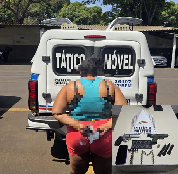 A mulher afirmou que havia recebido o armamento de um indivíduo, há cerca de um mês, para guardá-lo em troca de pagamento em dinheiro. (Foto/Divulgação)