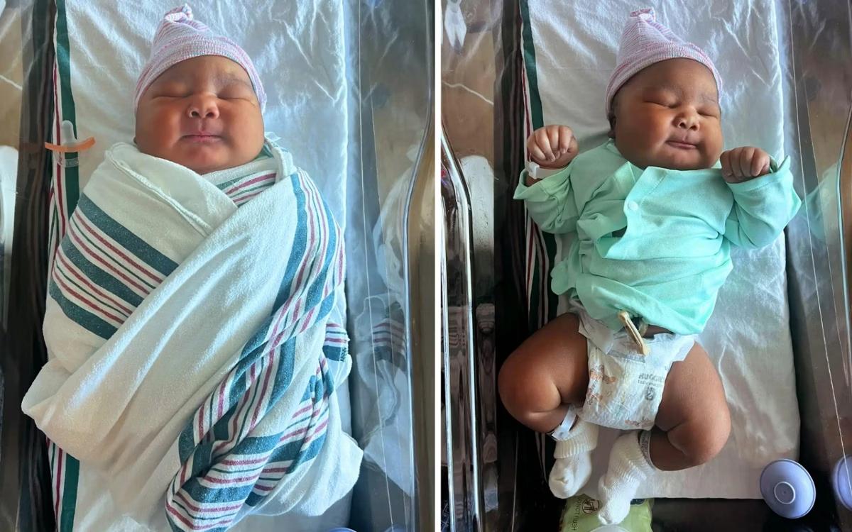 O pequeno Annan nasceu com mais de 6kg e estabeleu recorde no hospital (Foto: DIVULGAÇÃO/ST. JOSEPH'S HOSPITAL-SOUTH)