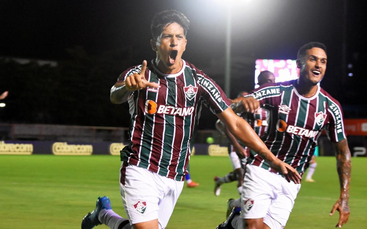 Nesta partida aconteceu o reencontro do atacante Germán Cano pela primeira vez com seu clube formador (Foto/Reprodução TV Globo)
