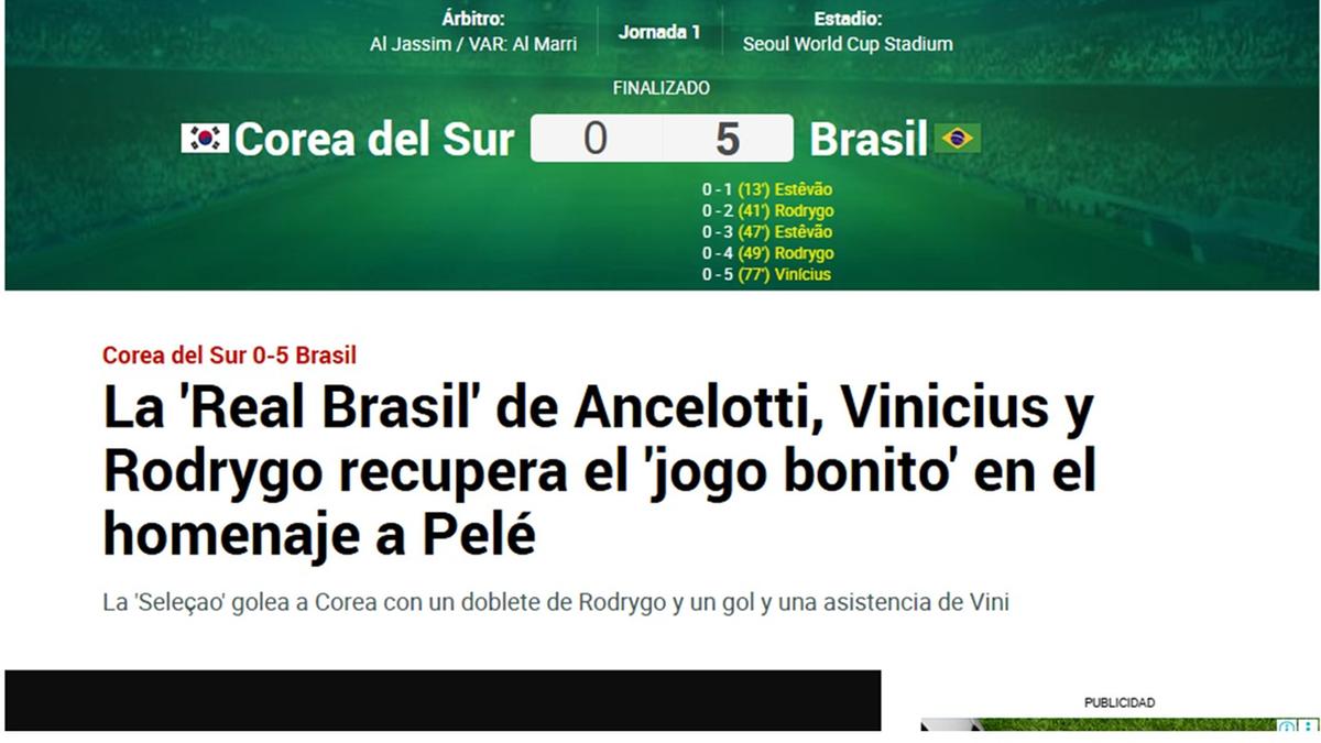 Na Europa, jornais italianos e espanhóis repercutiram o resultado, elogiando o trabalho de Ancelotti. (Foto/Reprodução)