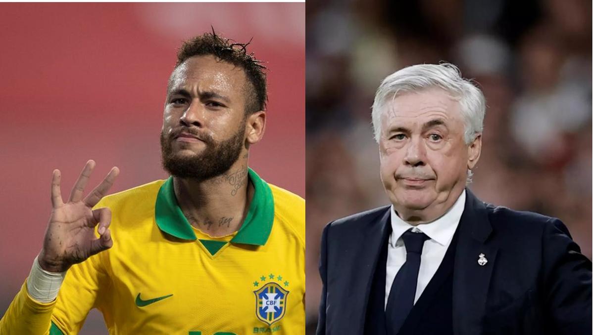 Ancelotti elogia Neymar e admite possível retorno do camisa 10 à Seleção Brasileira (Foto/Montagem)