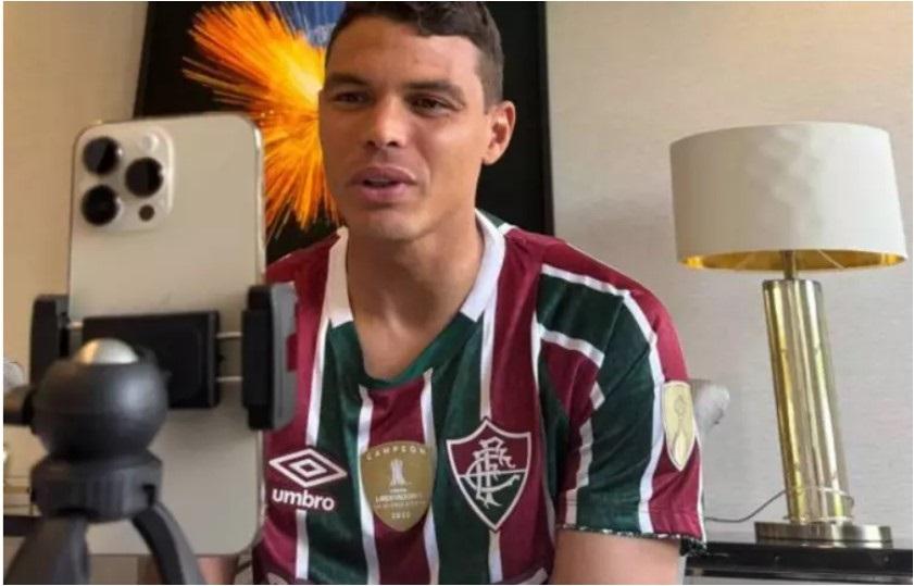 Thiago Silva marcou um belo gol de voleio nos acréscimos e garantiu a vitória do Fluminense por 1 a 0 sobre o Juventude, no Maracanã (Foto/Arquivo)