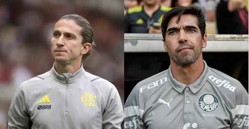 Aparentemente Filipe Luis terá uma vida mais fácil do que Abel Ferreira daqui para frente (Foto/Montagem)