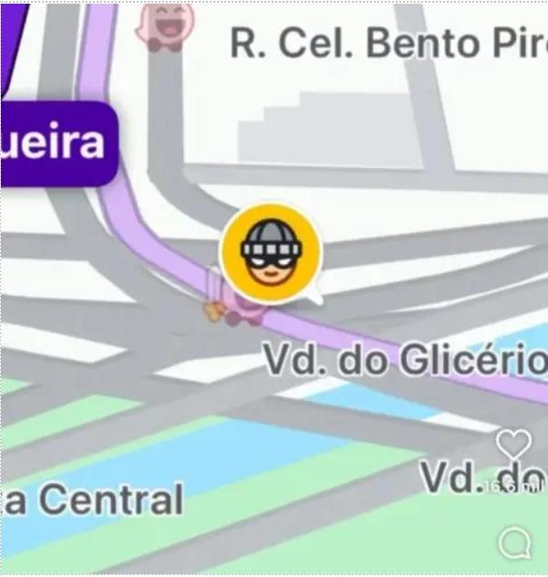 O alerta &#34;insegurança&#34; está disponível em alguns países, entre eles o Brasil; em Uberaba, cerca de 50 mil motoristas utilizam o Waze (Foto/Instagram/@crossverso)