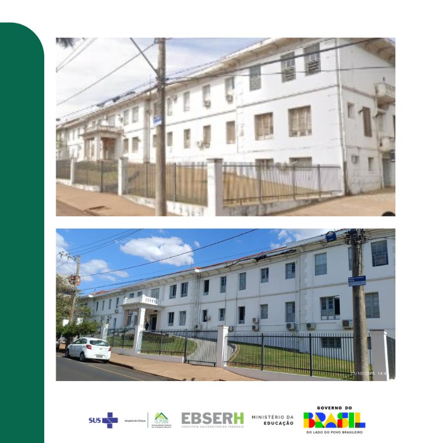 Porta principal da antiga Santa Casa de Misericórdia de Uberaba será reaberta após 44 anos; prédio tombado agora recebe setores administrativos do HC-UFTM (Foto/Divulgação)