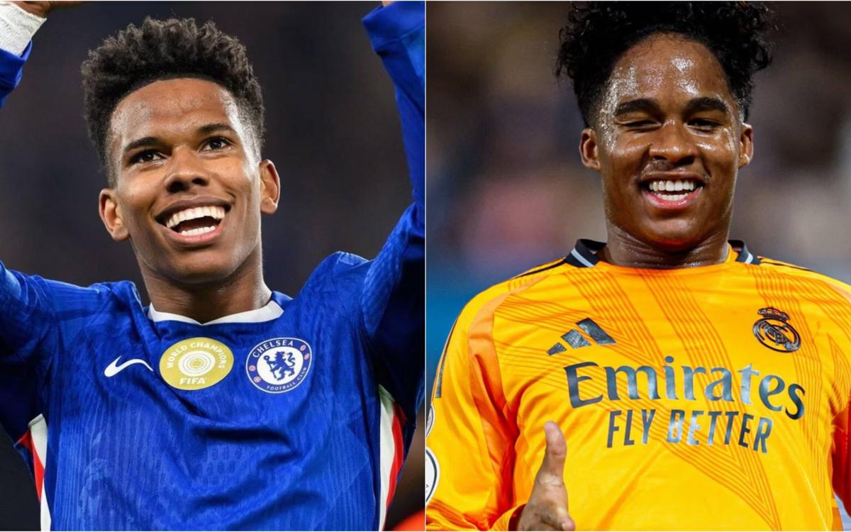 Estêvão x Endrick: quem vale mais no mercado da bola? (Foto/Reprodução/X/@ChelseaFC/@realmadrid)