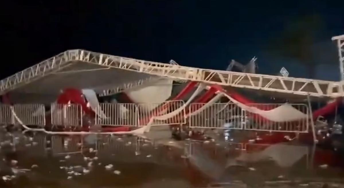 Estrutura no Aeropark Clube de Voo Desportivo desabou no interior de São Paulo (Foto/X/@bbbrezenski/Reprodução)