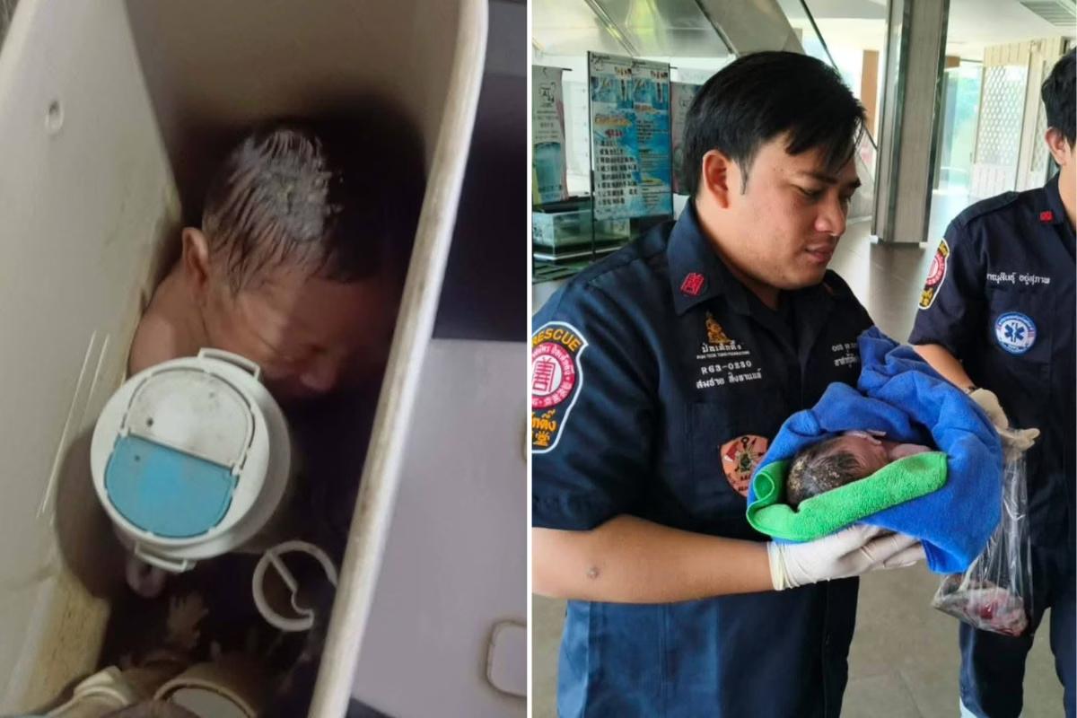 A criança, que pesava aproximadamente 2,7 kg, ainda apresentava o cordão umbilical recém-cortado quando foi encontrada (Foto/Reprodução/Redes Sociais)