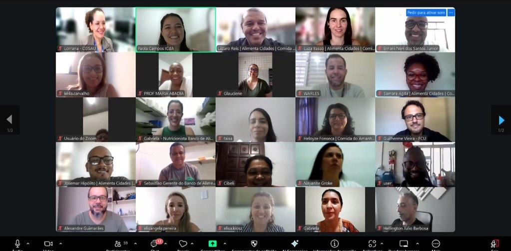 Equipe de Uberaba participou de oficina virtual do programa Alimenta Cidades, do Ministério de Desenvolvimento Social (Foto/Divulgação)