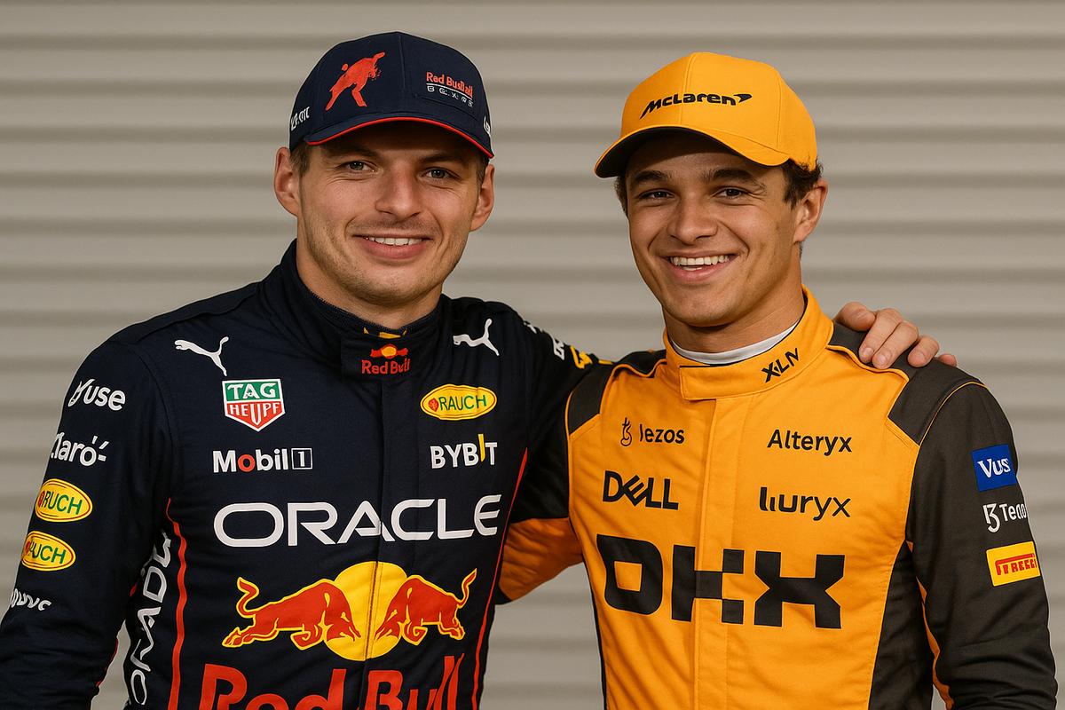 Lando Norris garante, por apenas dois pontos, o primeiro título mundial da carreira. Quem venceu em Abu Dhabi Foi Verstappen (Foto/Montagem)