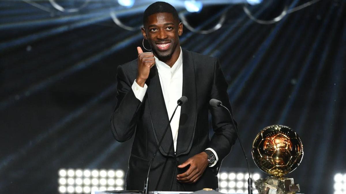 Ousmane Dembélé, destaque do Paris Saint-Germain, foi eleito o melhor jogador do mundo (Foto/Reprodução/X)