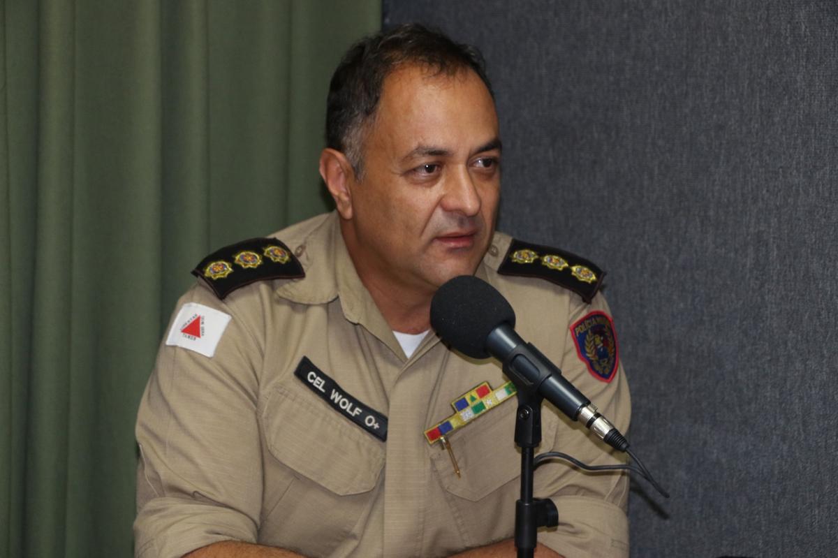 Coronel PM Rodrigo Wolf Luz, comandante da 5ª Região da Polícia Militar (5ªRPM), em Uberaba (Foto/Sérgio Teixeira/PMMG)