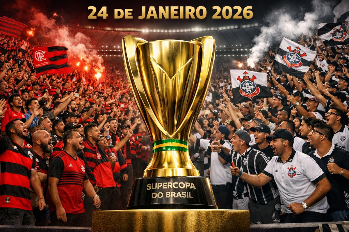 Corinthians, campeão da Copa do Brasil, enfrenta o Flamengo, campeão brasileiro, na Supercopa do Brasil 2026 (Foto/Divulgação)