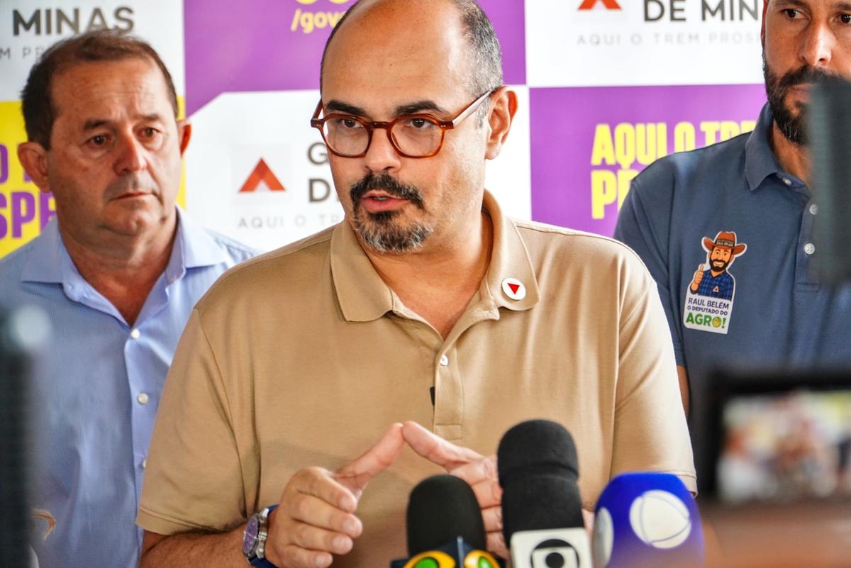 Vice-governador Mateus Simões disse durante sua passagem por Uberaba que já congrega nove partidos e tem conversas a serem feitas com o Senador Cleitinho  (Foto/Lílian Veronezi/PMU)
