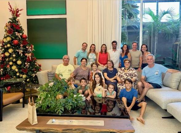 Maria de Lourdes celebrou o natal com os Cartafina (Foto/Arquivo pessoal)