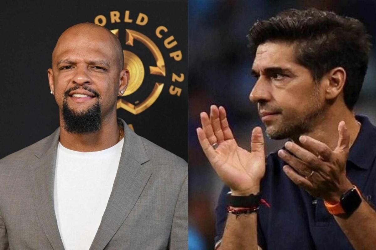 O ex-volante Felipe Melo usou suas redes sociais para fazer críticas públicas ao técnico Abel Ferreira (Foto/Montagem)
