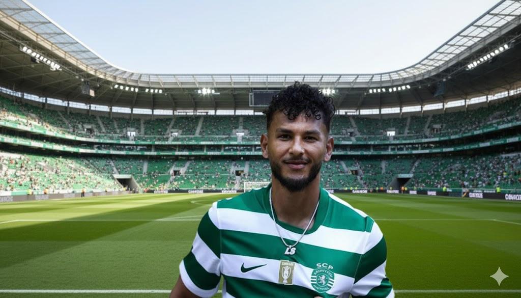 O novo sonho de consumo do Flamengo é o atacante colombiano Luis Suárez, que defende o Sporting de Portugal. (Foto/IA)