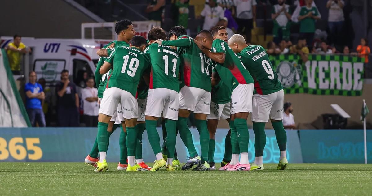 Jogadores do Palmeiras entram em campo hoje as 20h00 em Novo Horizonte (Foto/Fabio Menotti/Palmeiras)
